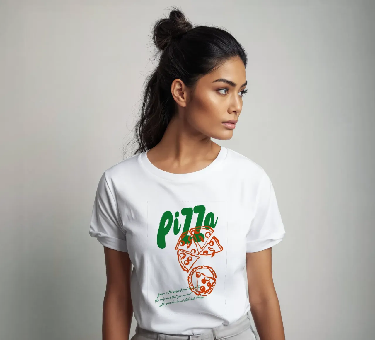 Boho Food 4 Pizza t-shirt da Boho Print Collection