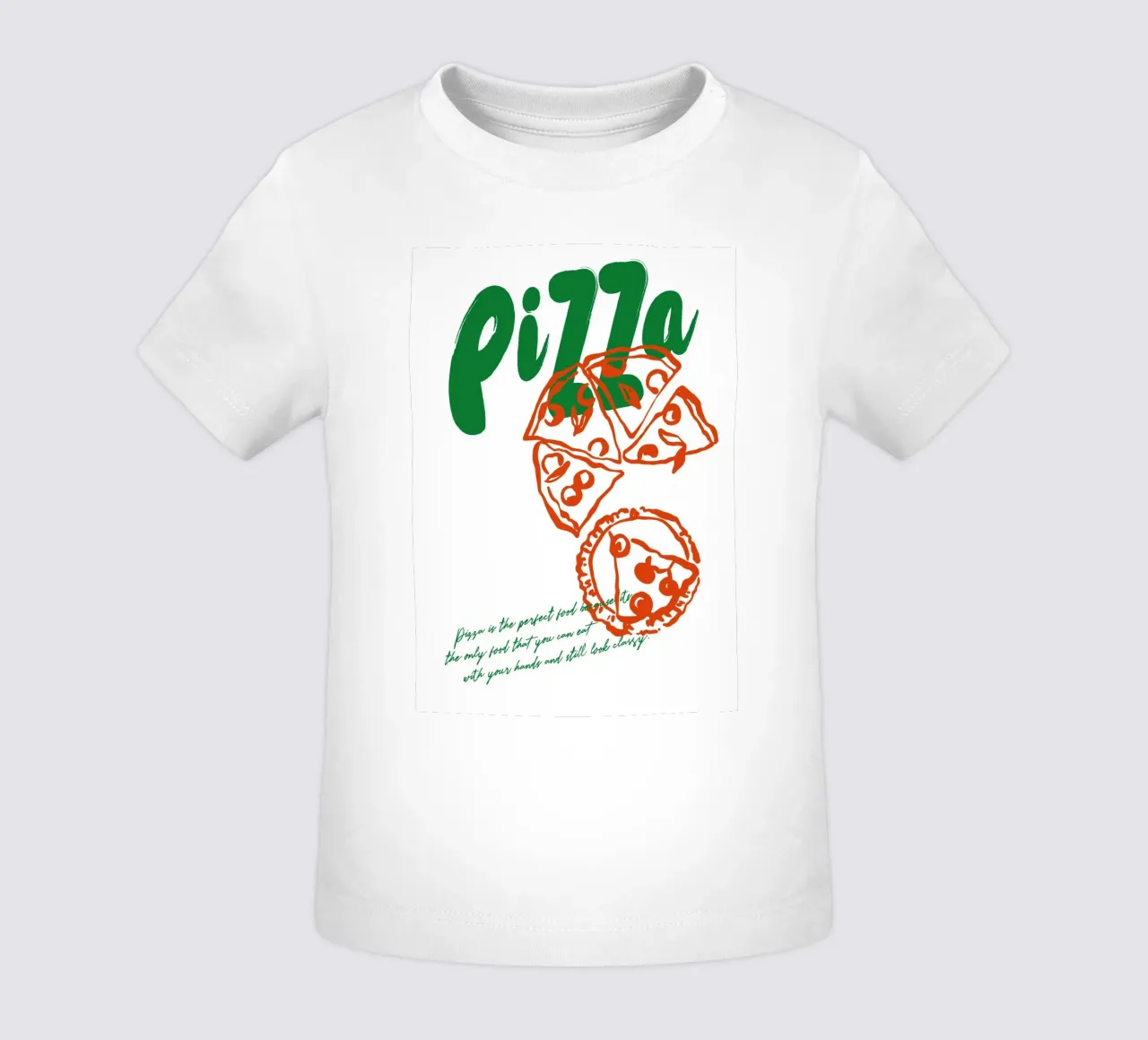 Boho Food 4 Pizza baby t-shirt by Boho Print Collection