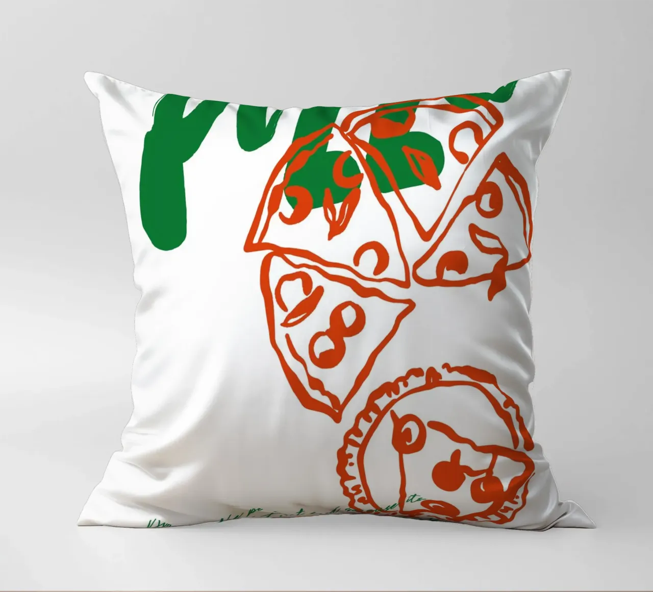 Boho Food 4 Pizza cuscino da Boho Print Collection