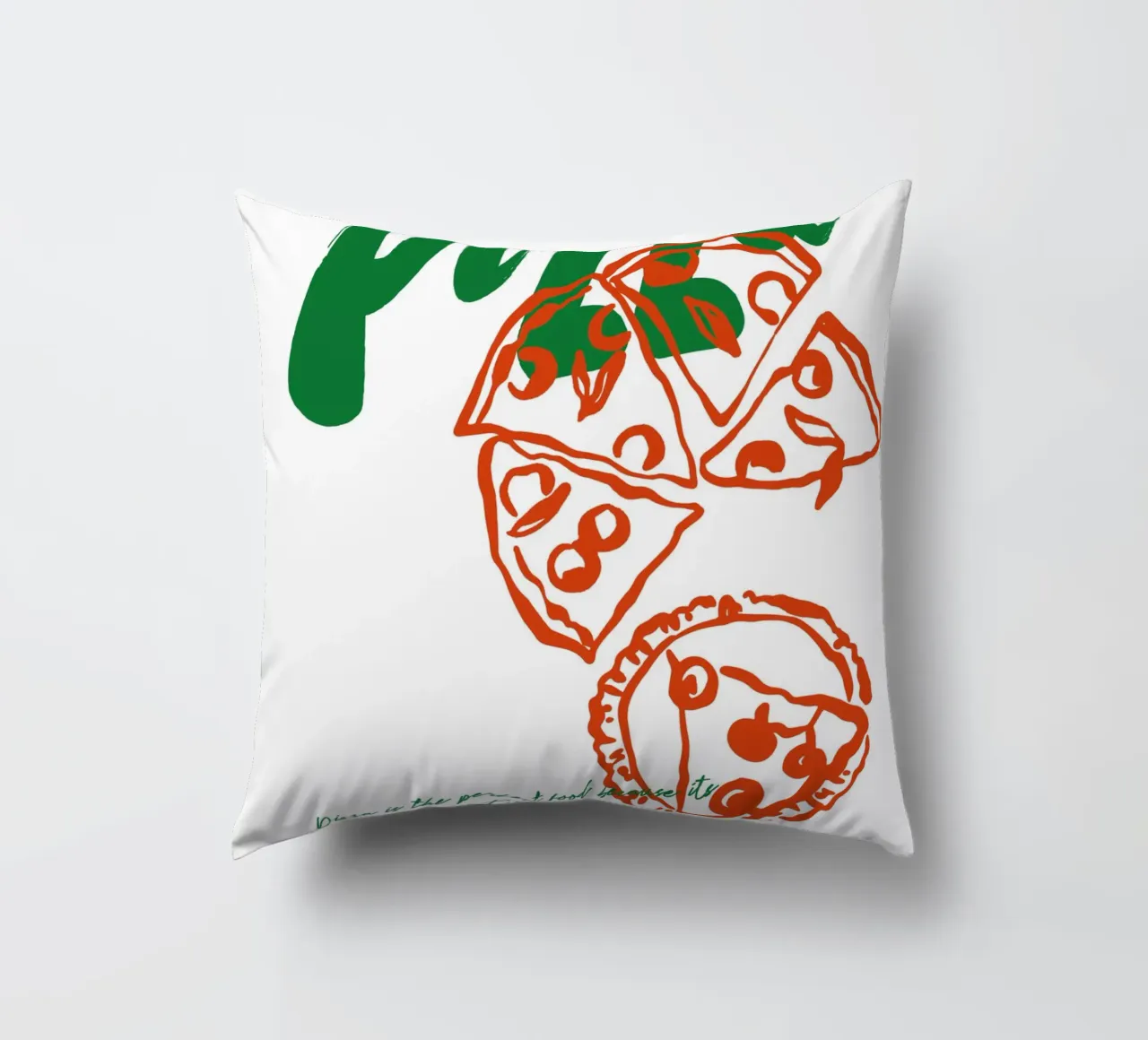 Boho Food 4 Pizza cuscino da Boho Print Collection