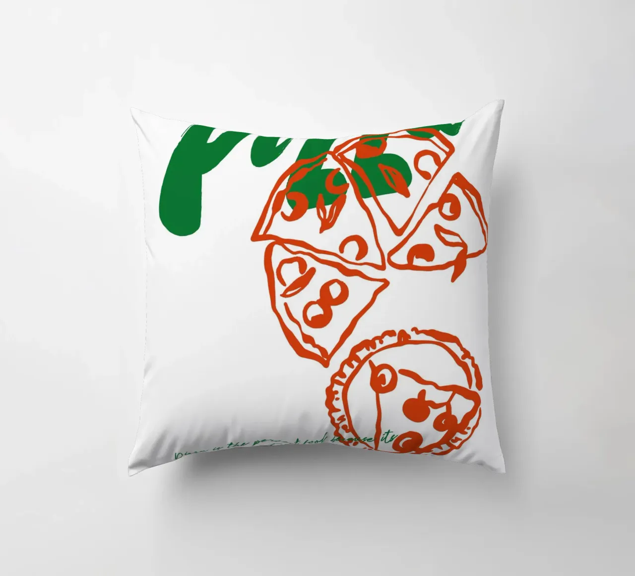Boho Food 4 Pizza cuscino da Boho Print Collection