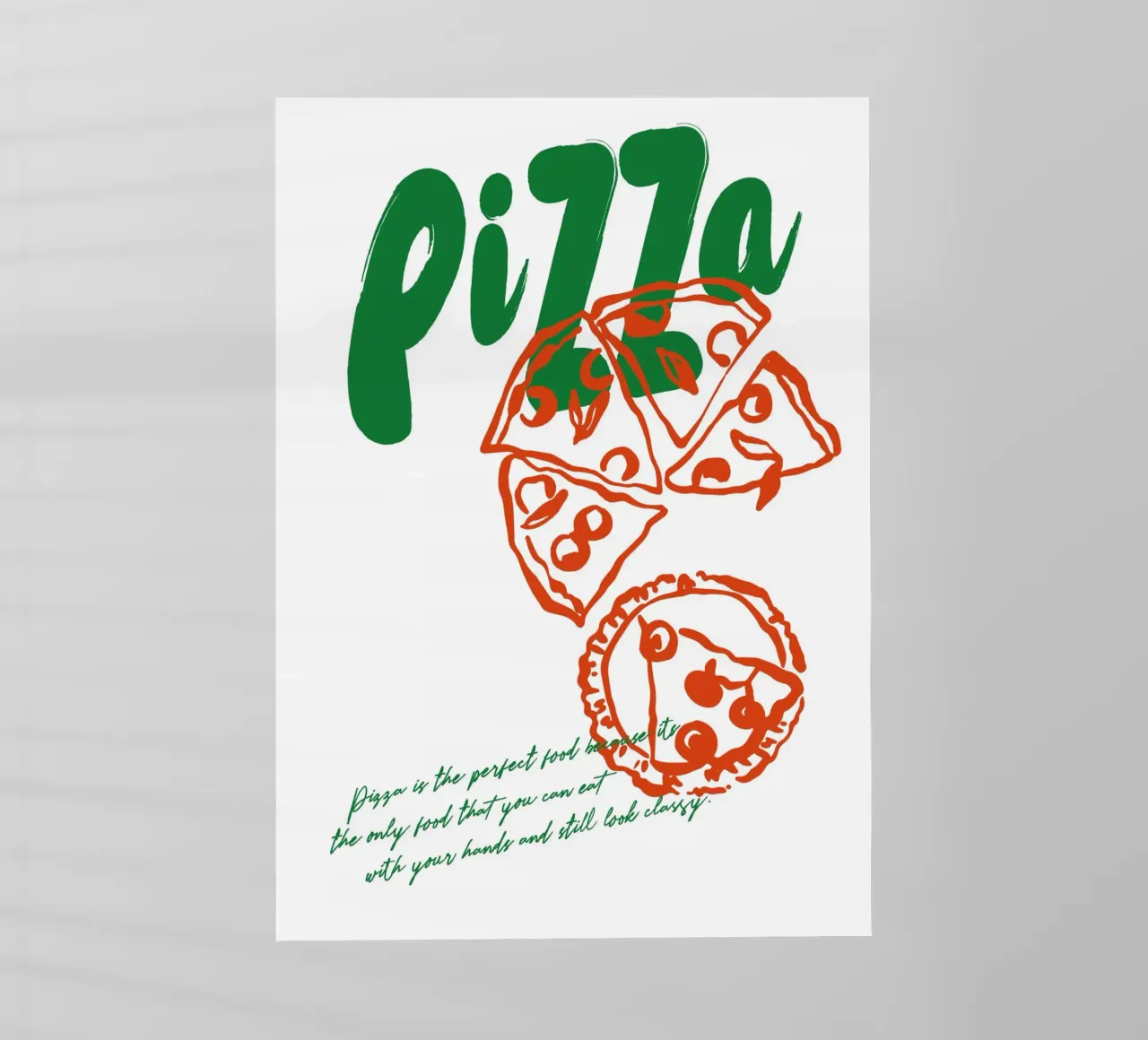 Boho Food 4 Pizza pellicola backlit da Boho Print Collection