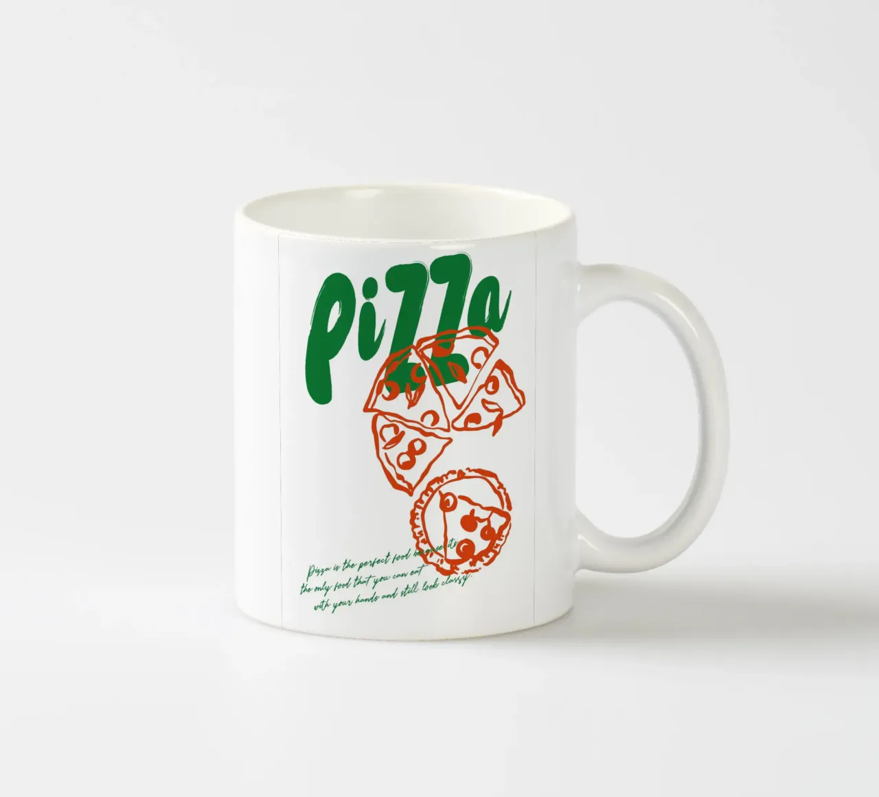 Boho Food 4 Pizza tazza in ceramica da Boho Print Collection