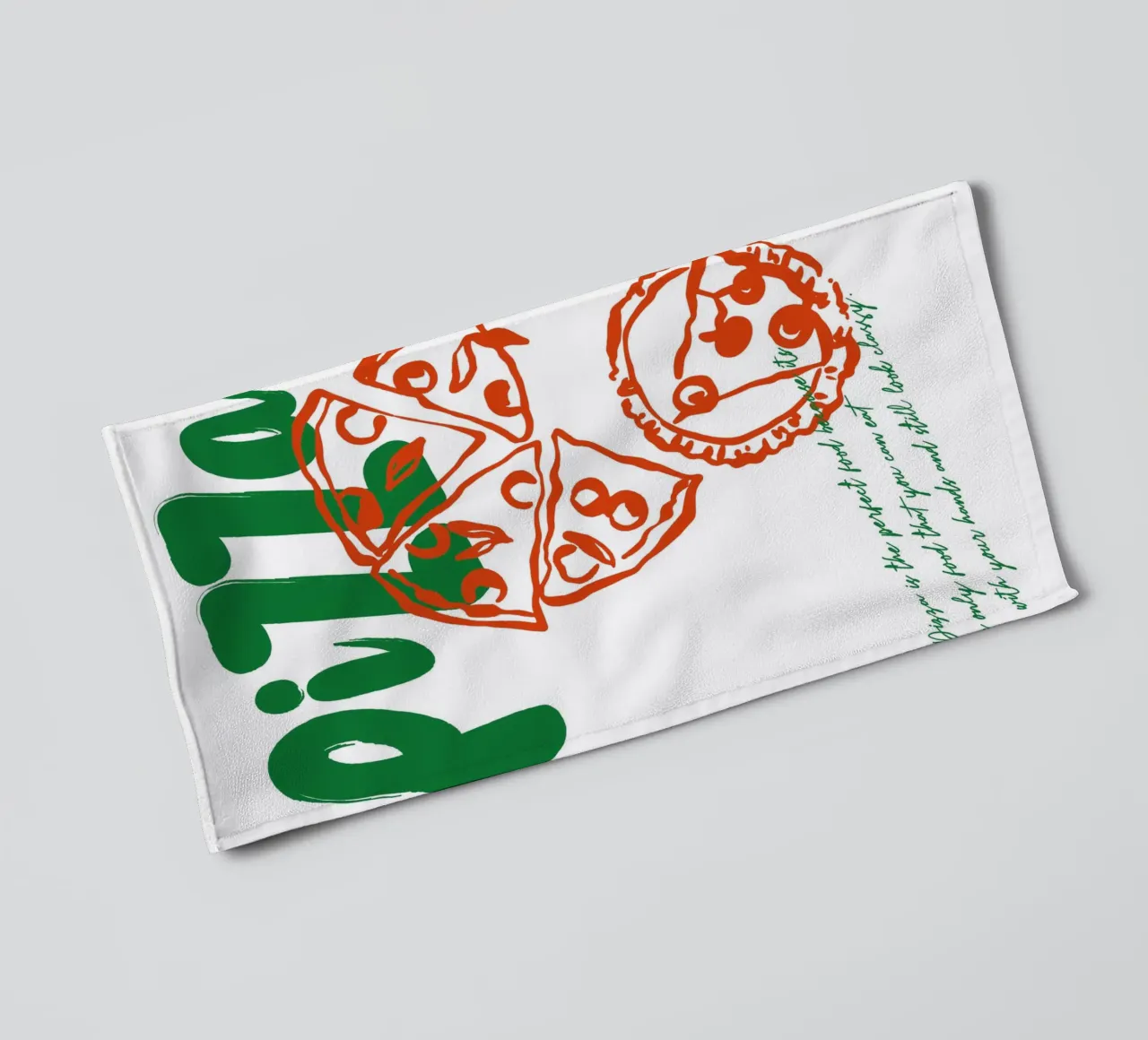 Boho Food 4 Pizza asciugamano da bagno da Boho Print Collection