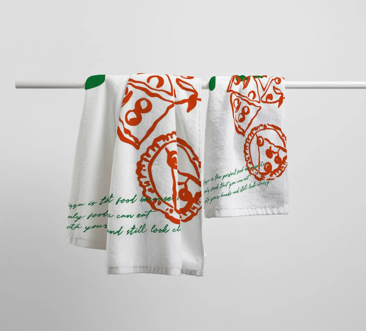 Boho Food 4 Pizza asciugamano da bagno da Boho Print Collection