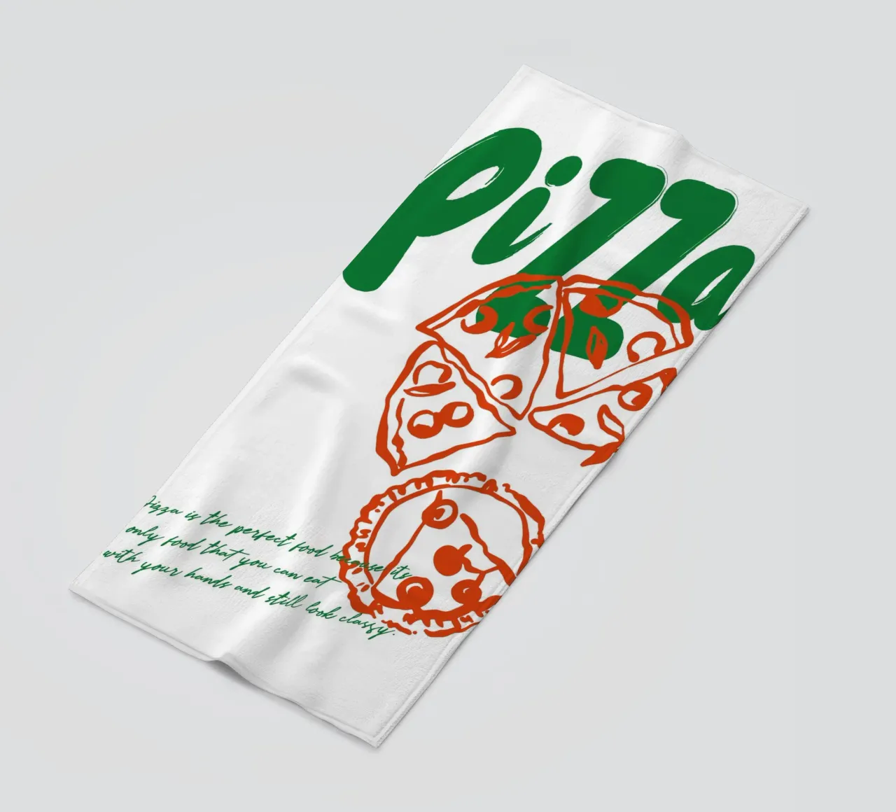 Boho Food 4 Pizza telo mare da Boho Print Collection