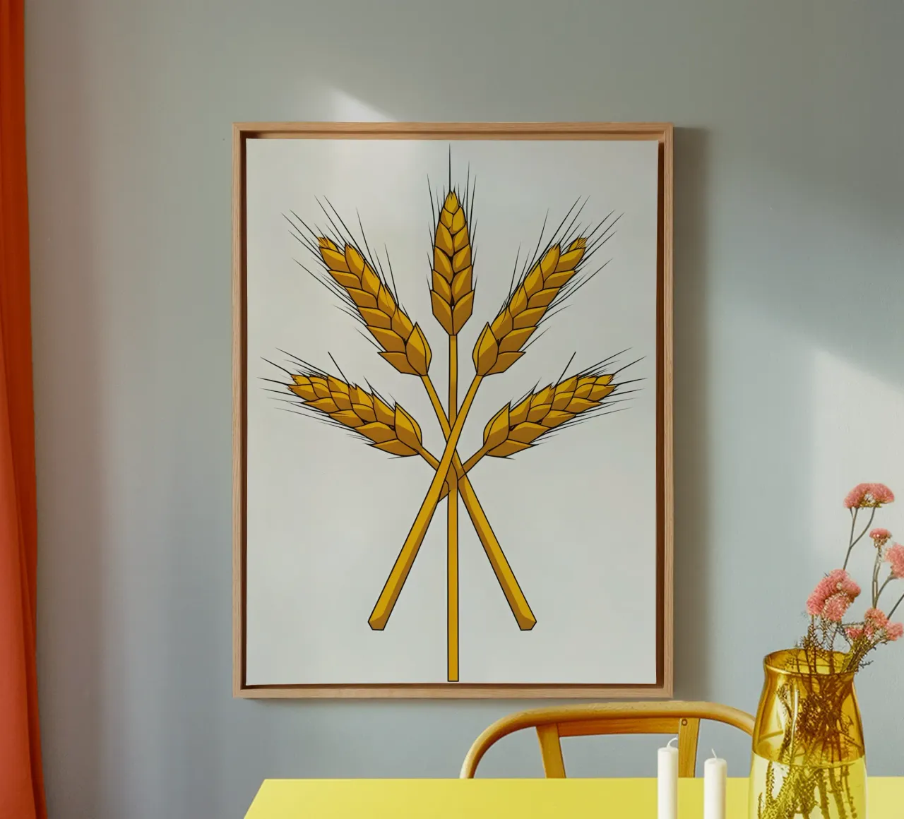 Gambi di grano tela con Cornice a cassetta da The Green Room