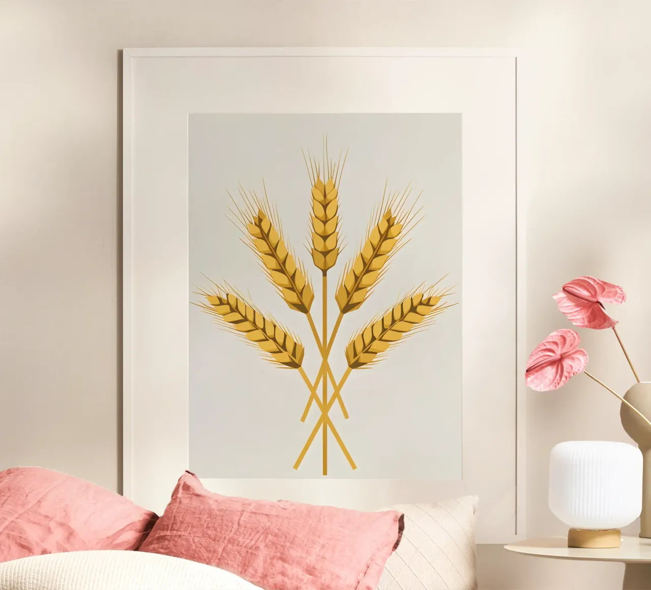 Gambi di grano poster con telaio in alluminio da The Green Room