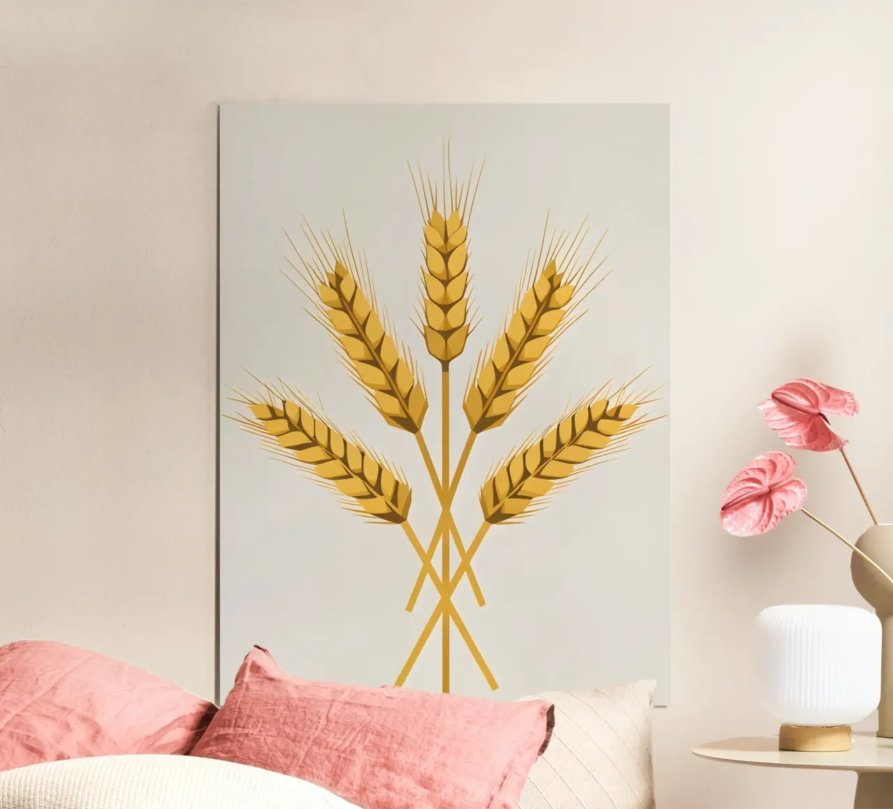 Gambi di grano poster con telaio in alluminio da The Green Room