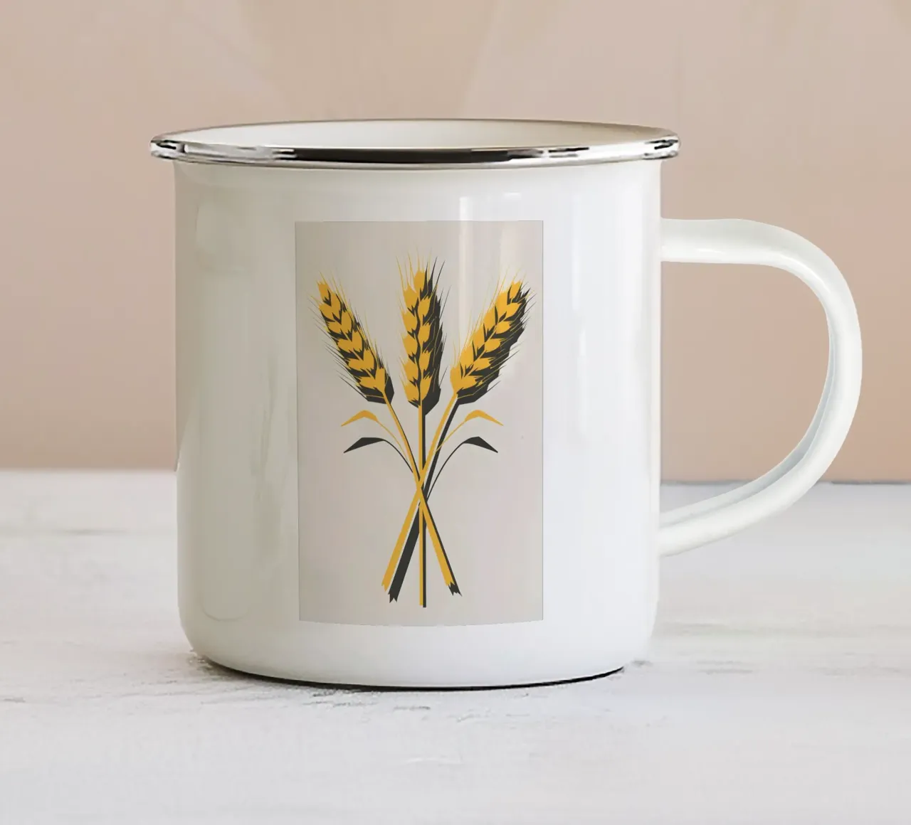 Gambi di grano tazza in smalto da Botanical Gallery