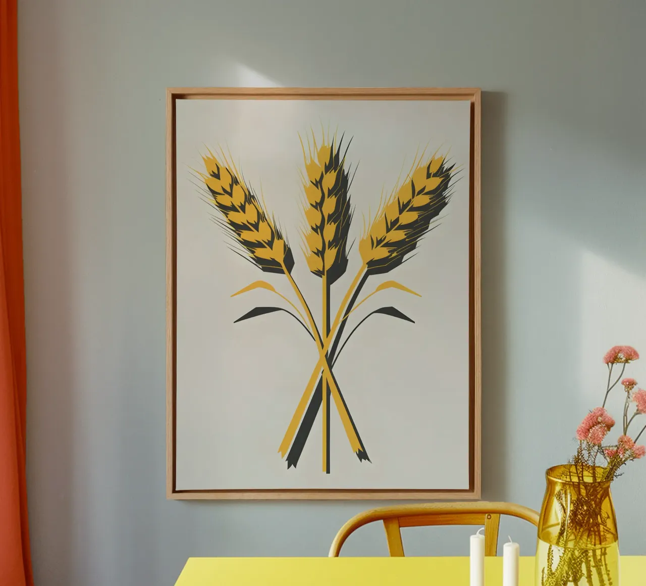 Gambi di grano tela con Cornice a cassetta da The Green Room