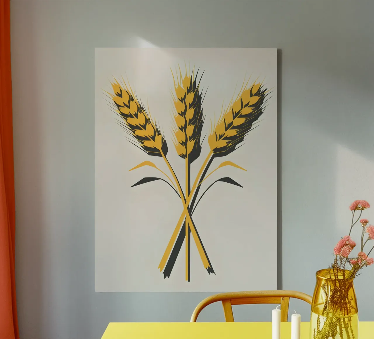 Gambi di grano tela con Cornice a cassetta da The Green Room