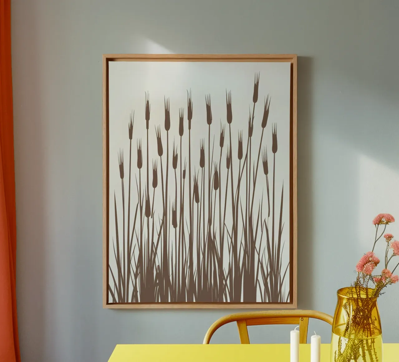 Rietgras canvas met Baklijst van The Green Room
