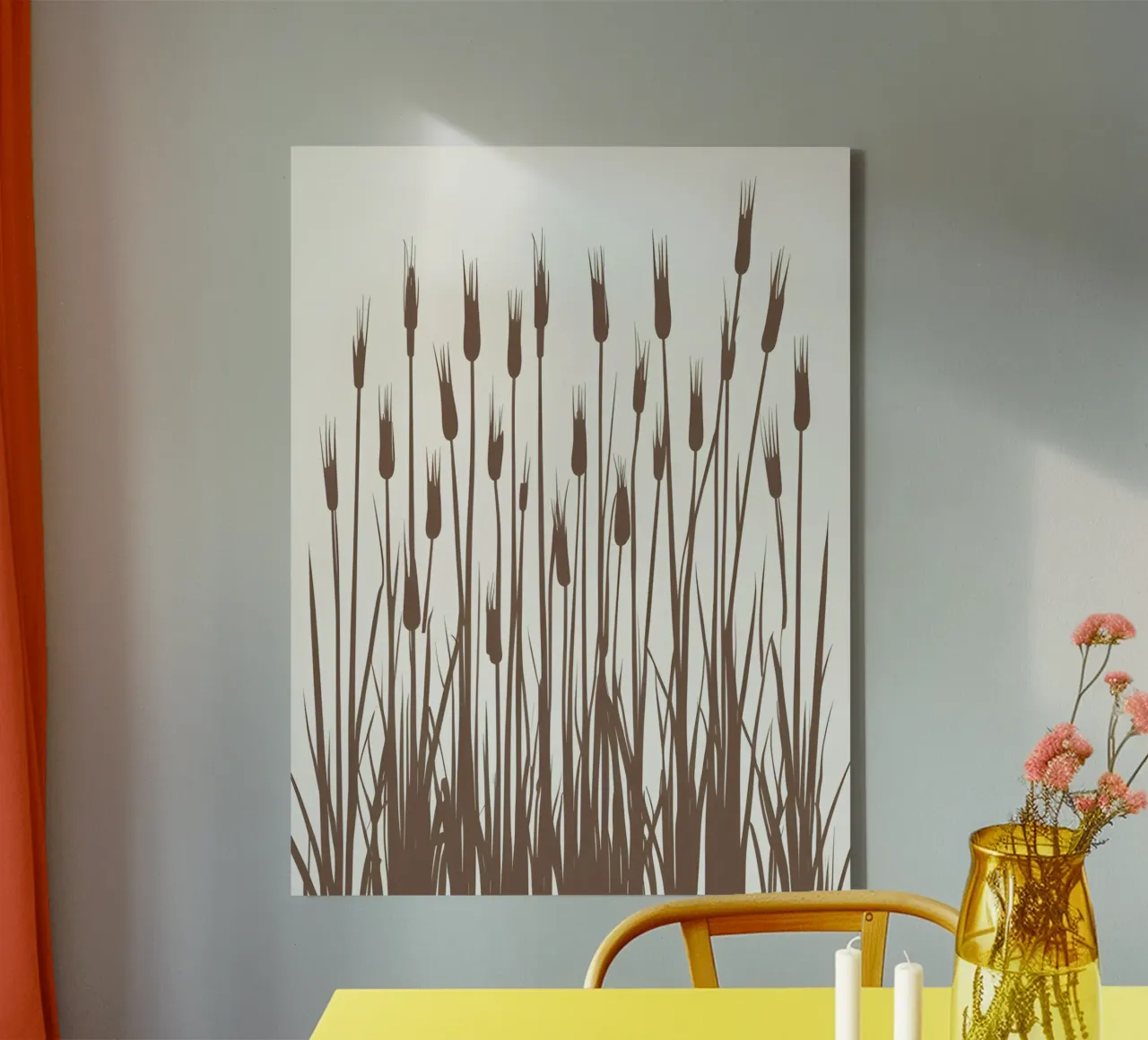 Rietgras canvas met Baklijst van The Green Room