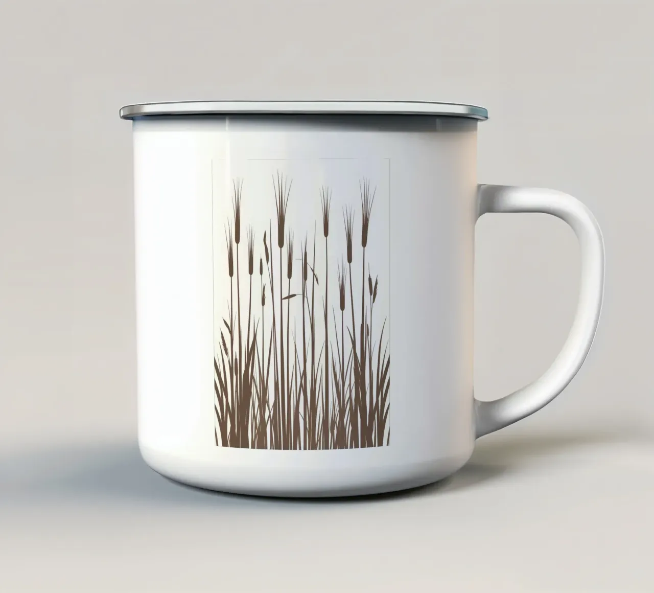 Erba di canna tazza in smalto da Botanical Gallery
