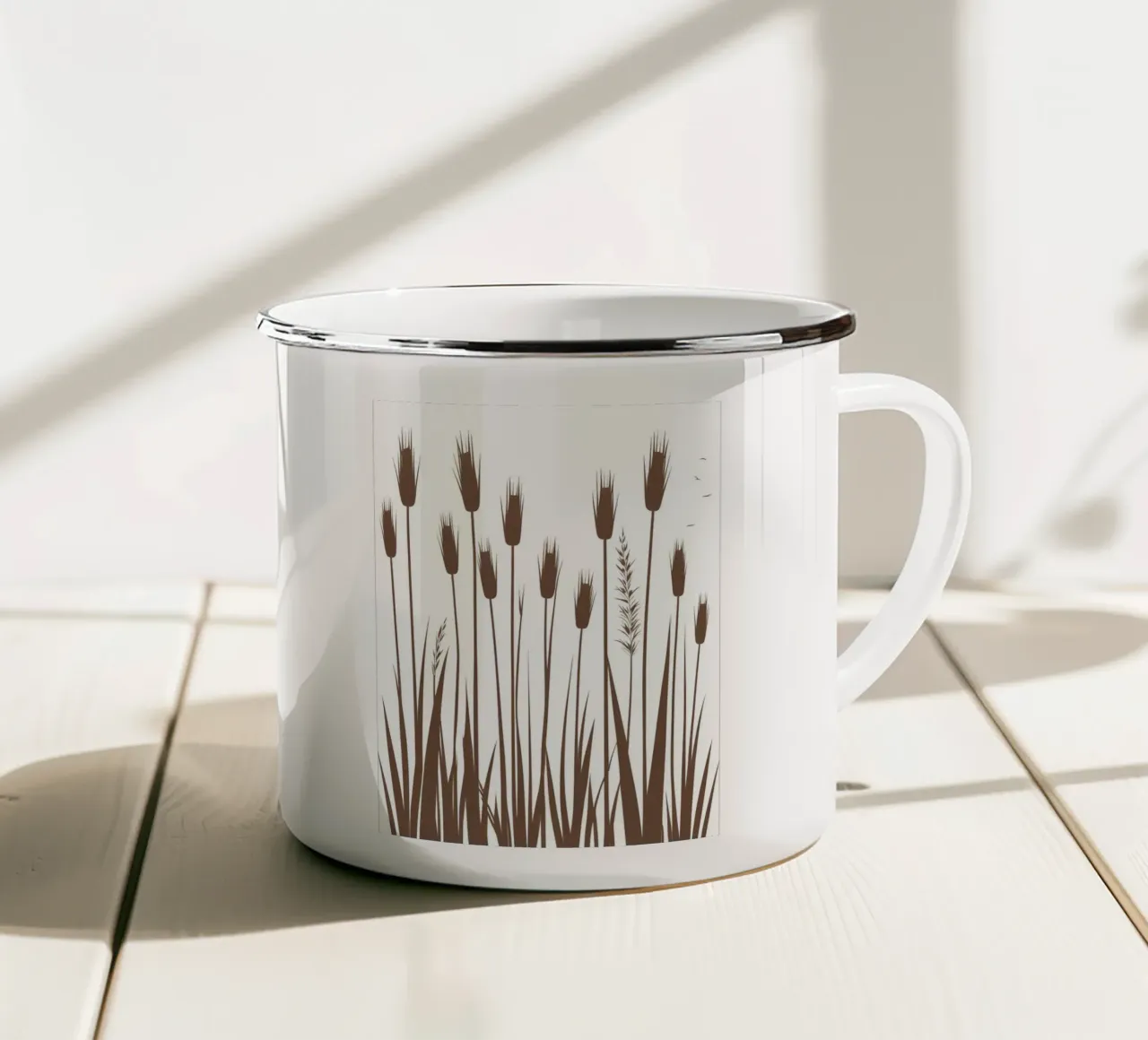 Erba di canna tazza in smalto da Botanical Gallery