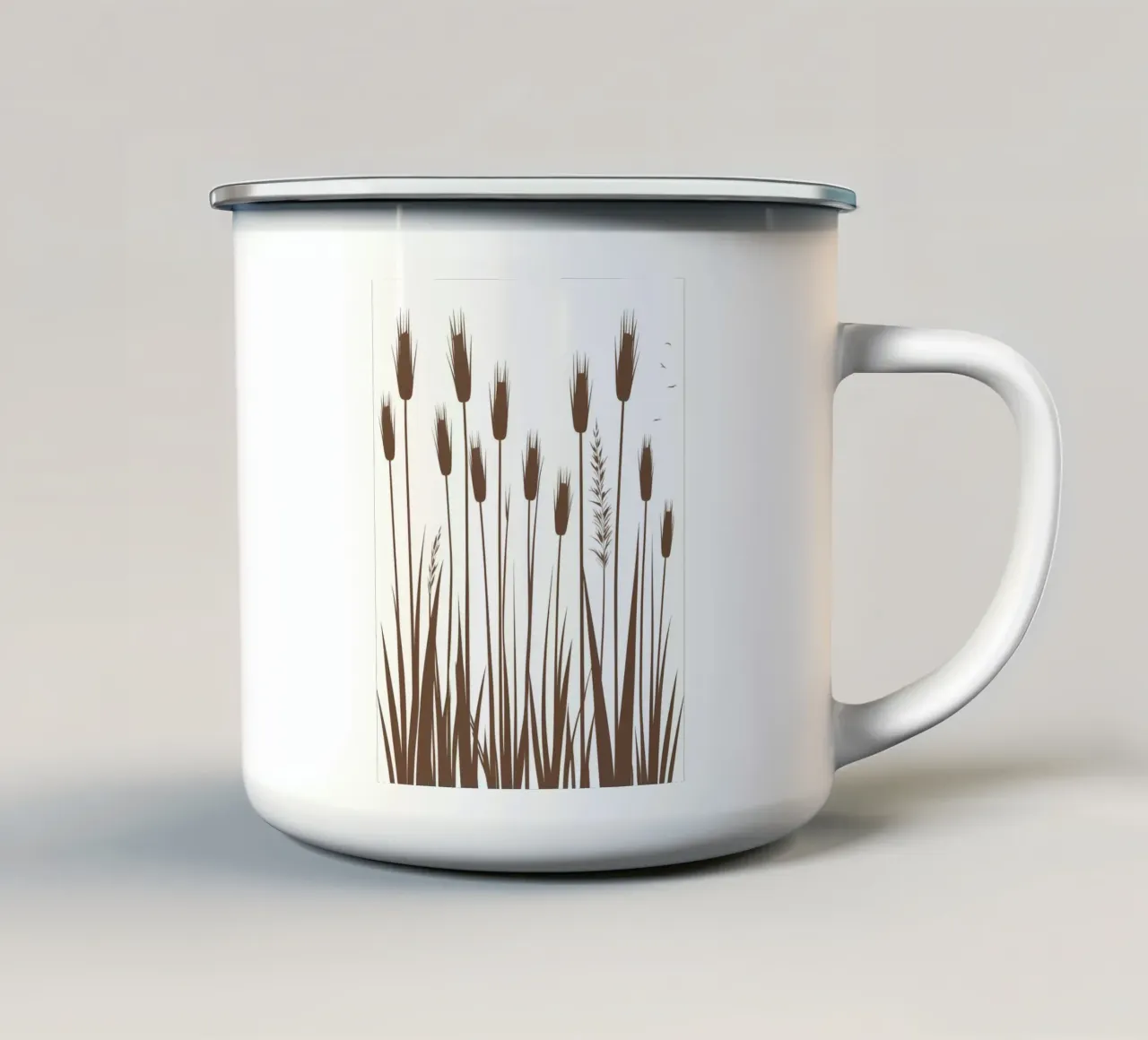 Erba di canna tazza in smalto da Botanical Gallery