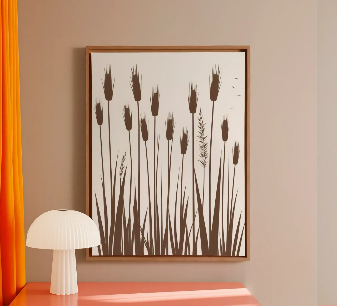 Erba di canna tela con Cornice a cassetta da The Green Room