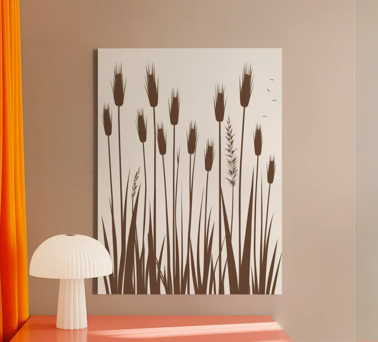 Erba di canna tela con Cornice a cassetta da The Green Room