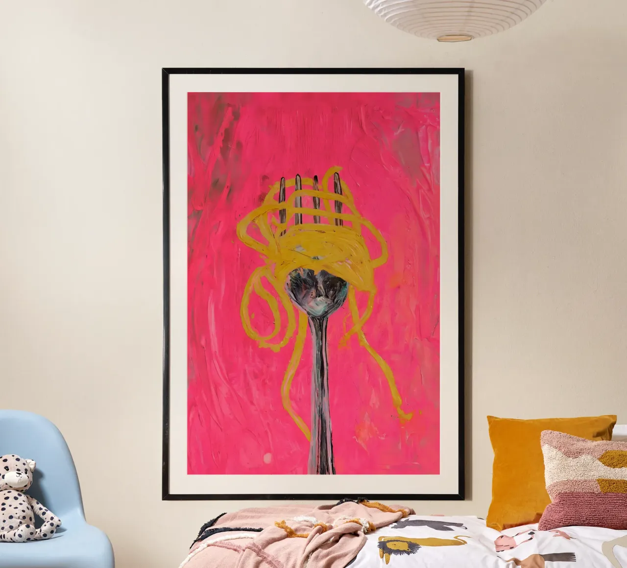 Spaghetti Pop Art - Poster rosa per cucina e sala da pranzo poster da KUNSTstück