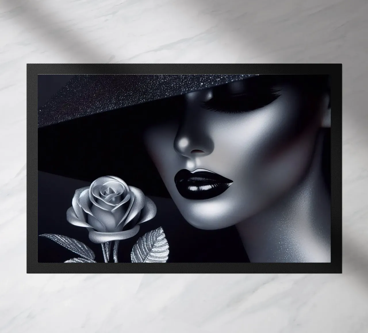 Ritratto affascinante di una donna con un cappello zerbino da BenCoStyle