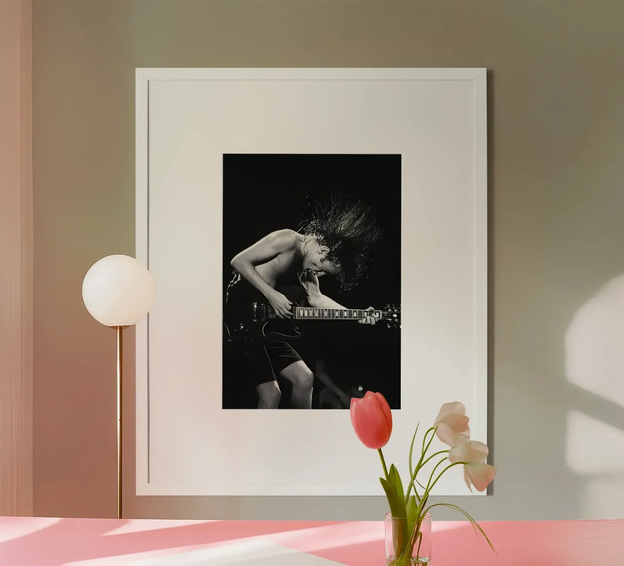 Angus Young poster da Low poly art