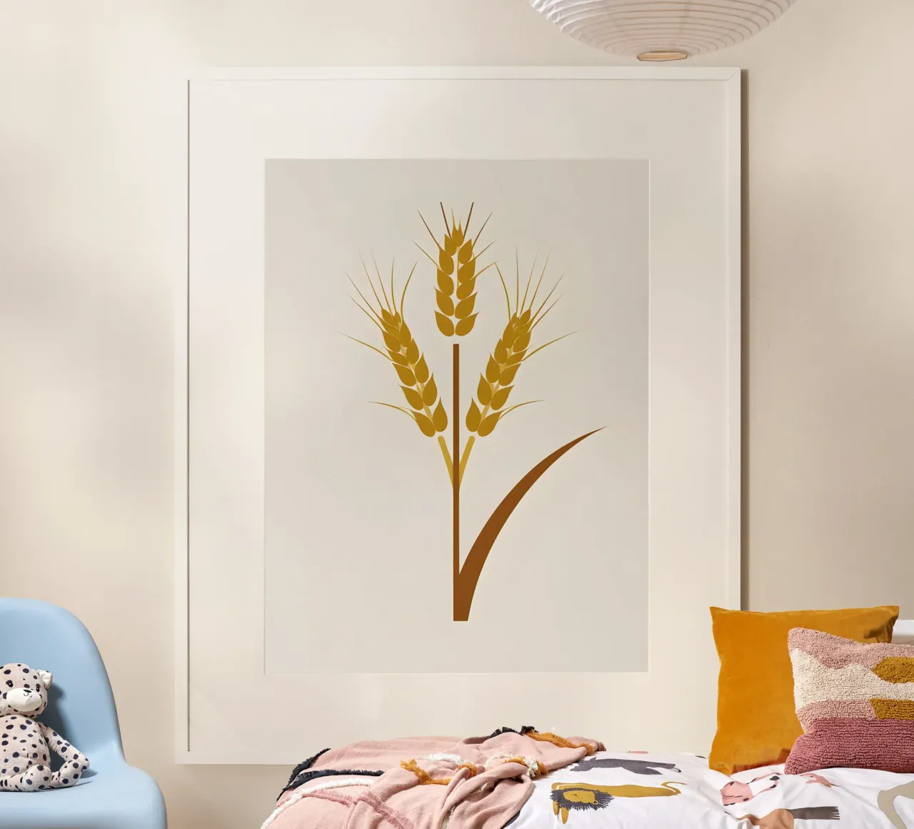 Gambi d'orzo poster con telaio in alluminio da The Green Room
