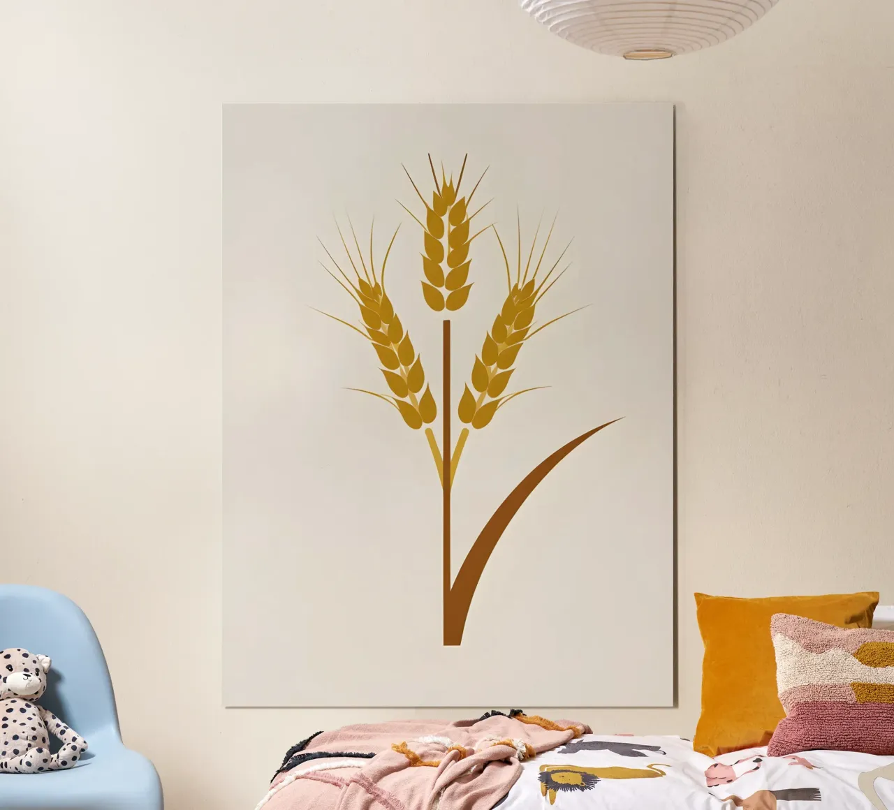 Gambi d'orzo poster con telaio in alluminio da The Green Room