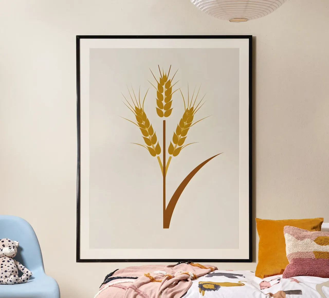 Gambi d'orzo poster con telaio in alluminio da The Green Room