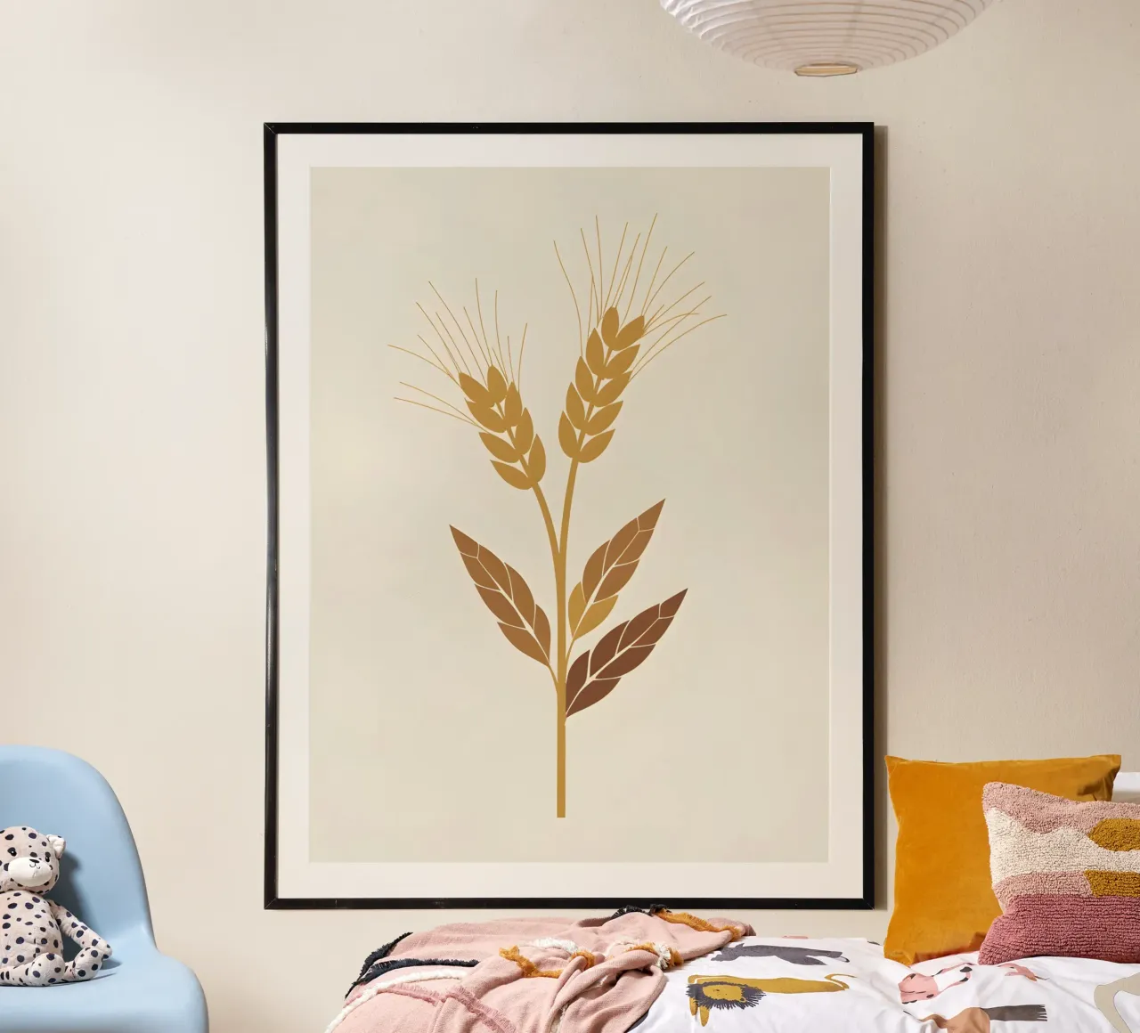 Gambi d'orzo poster con telaio in alluminio da The Green Room