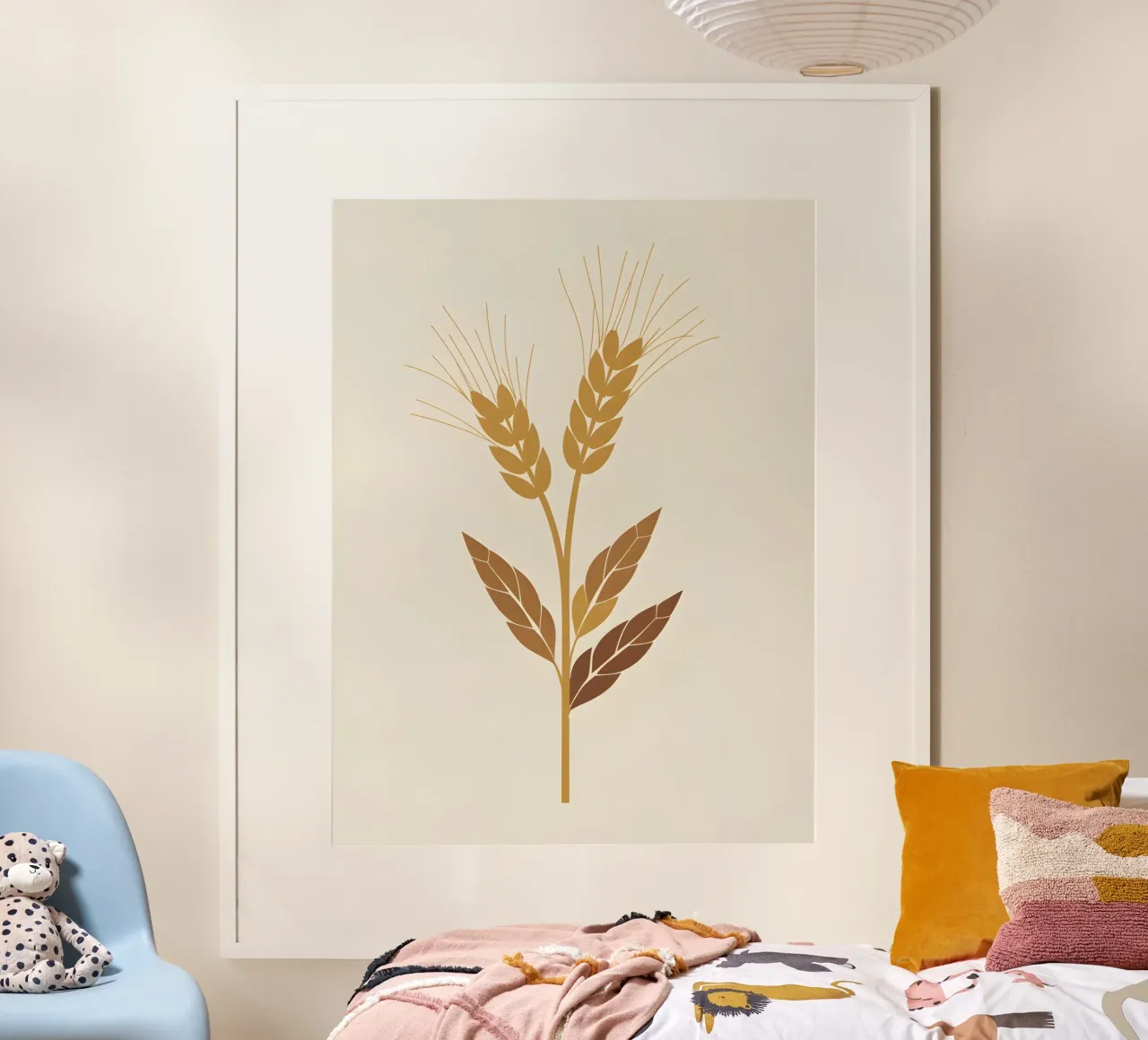 Gambi d'orzo poster con telaio in alluminio da The Green Room