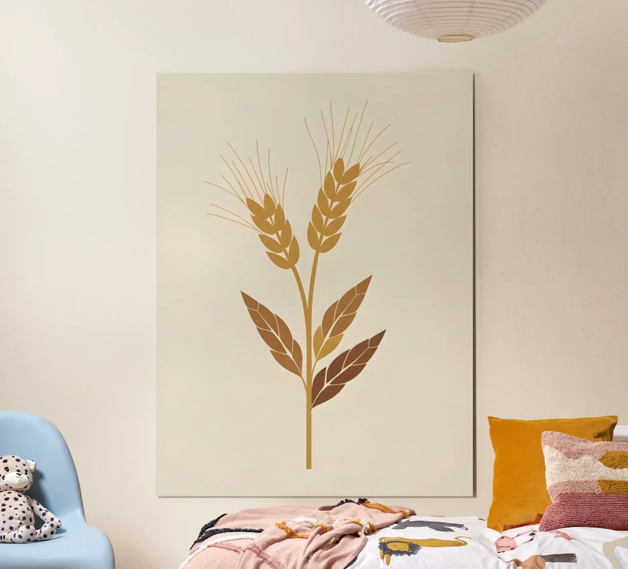 Gambi d'orzo poster con telaio in alluminio da The Green Room