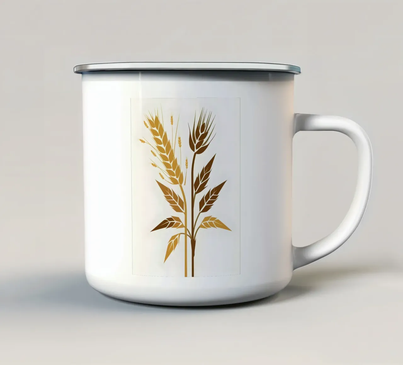 Gambi d'orzo tazza in smalto da Botanical Gallery