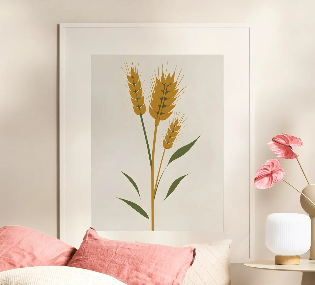Gambi d'orzo poster con telaio in alluminio da The Green Room