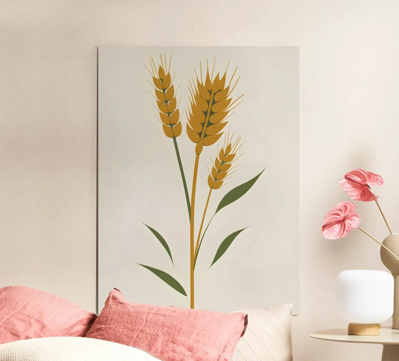 Gambi d'orzo poster con telaio in alluminio da The Green Room