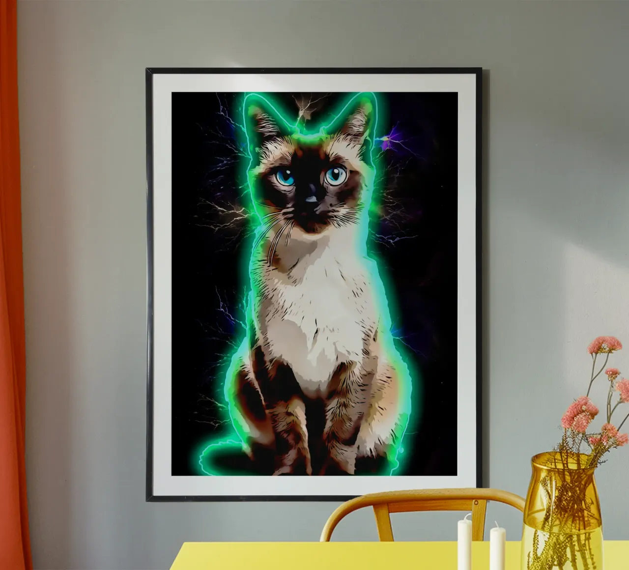 1001 aura neon art siam poster da aank1001