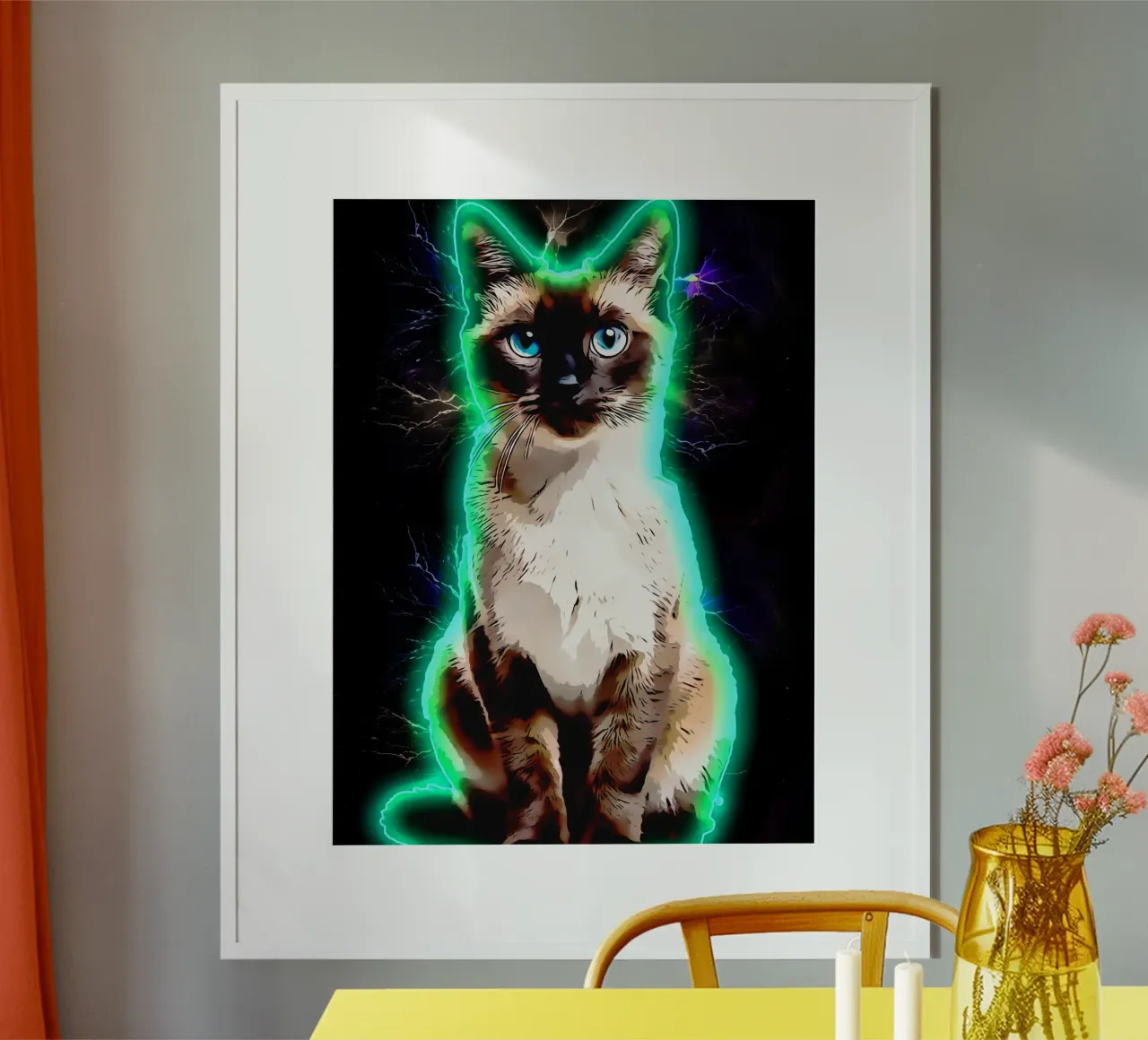 1001 aura neon art siam poster da aank1001