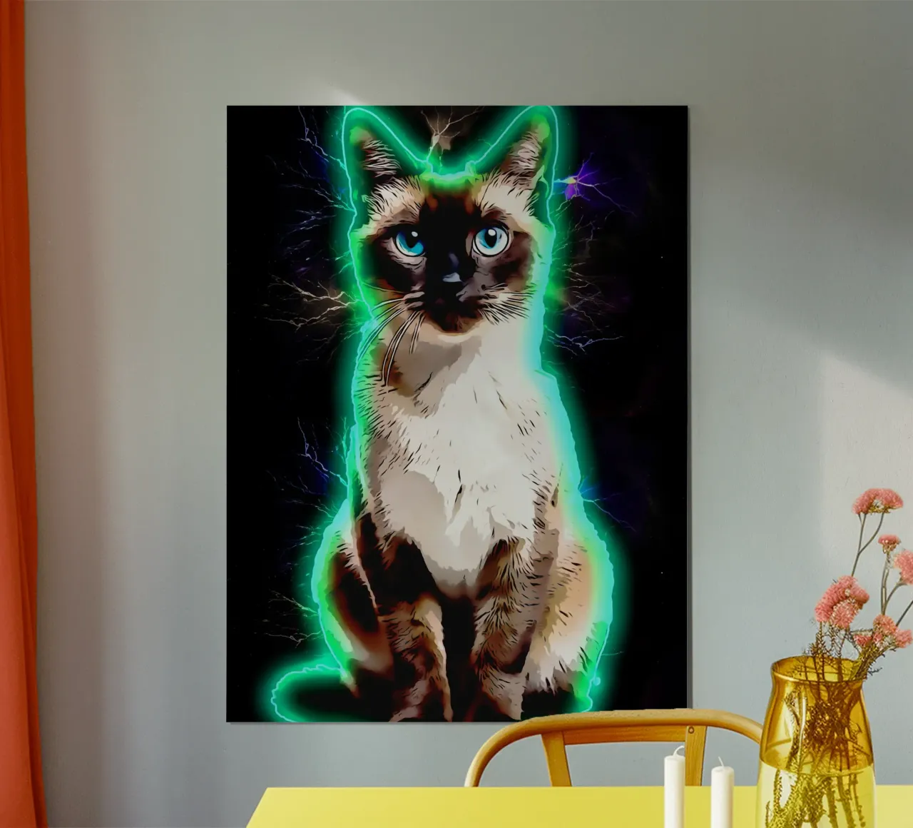 1001 aura neon art siam poster da aank1001