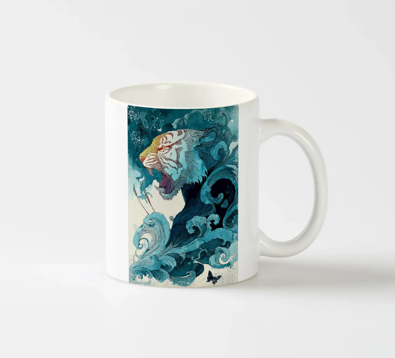 Roar of the Ocean tazza in ceramica da Qimstudio