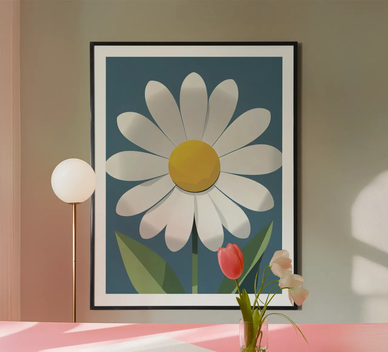 fiore astratto di margherita poster da The Green Room