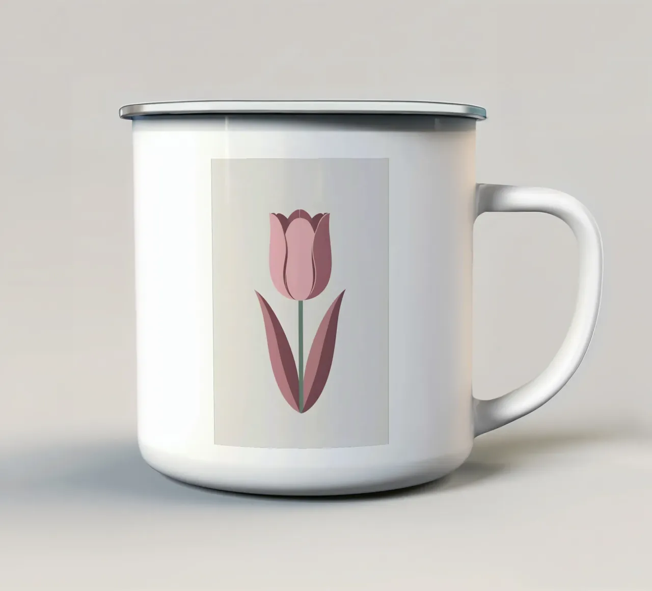 Forma a tulipano tazza in smalto da Botanical Gallery