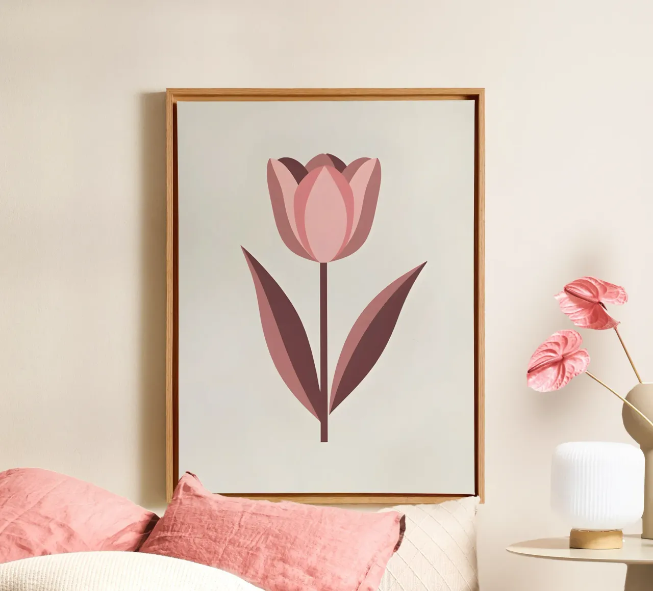 Forma a tulipano tela con Cornice a cassetta da The Green Room