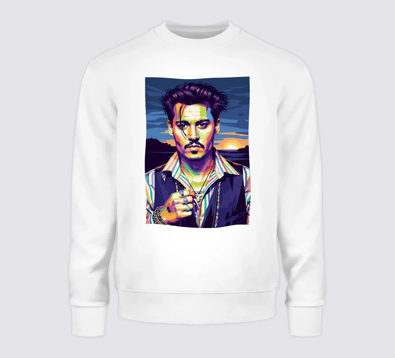 Johnny Depp con lo stile iconico felpa da Hantamrata