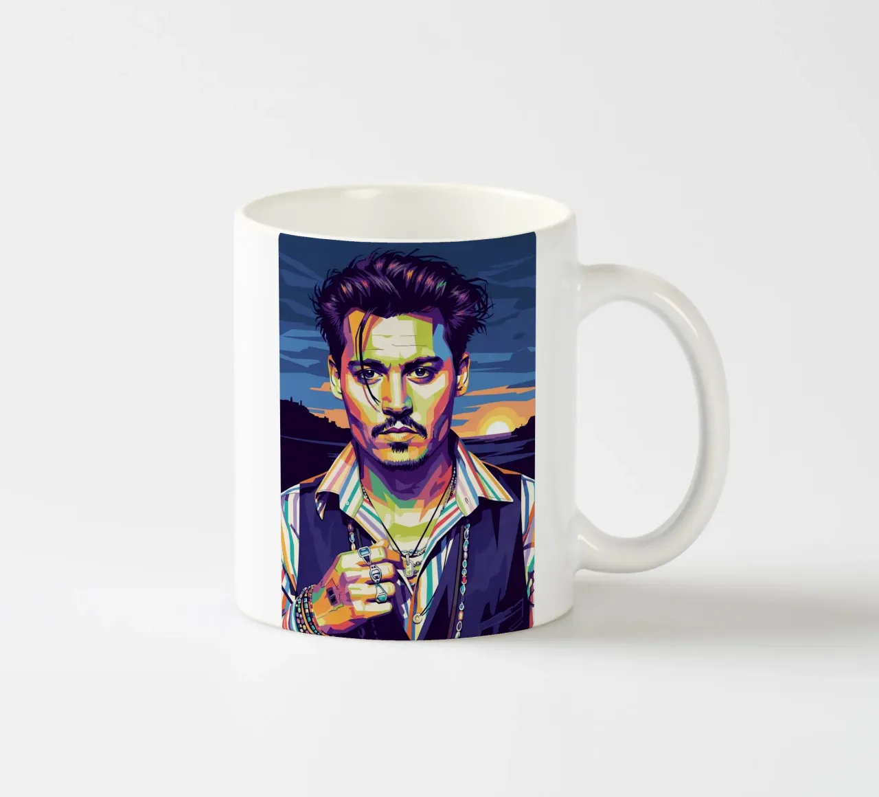 Johnny Depp con lo stile iconico tazza in ceramica da Hantamrata