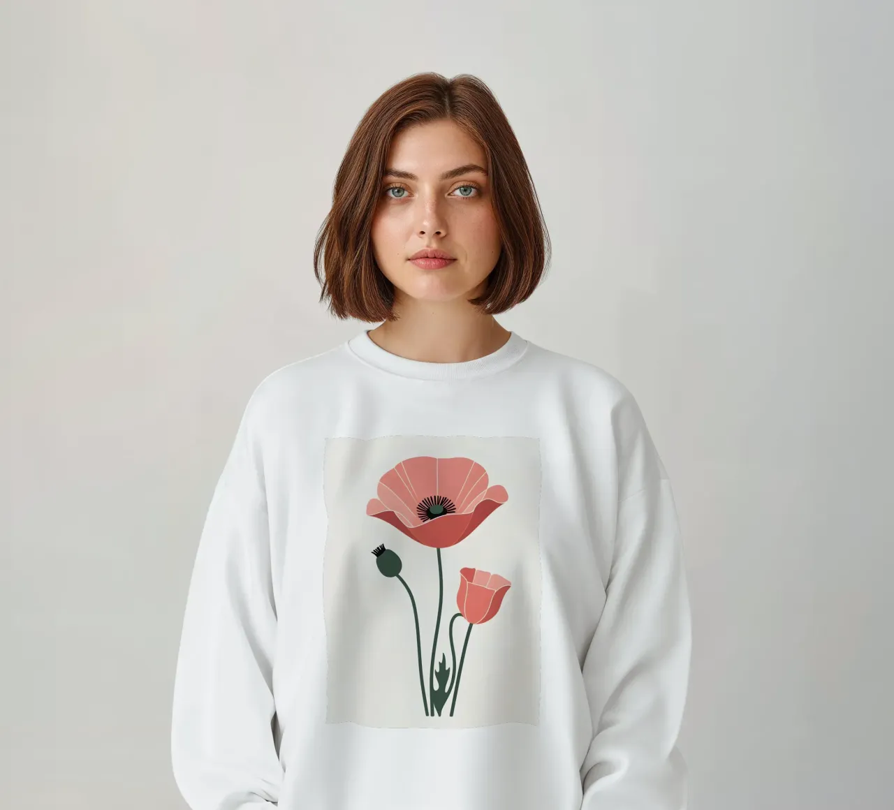 Profilo di un singolo fiore di papavero felpa da Botanical Gallery