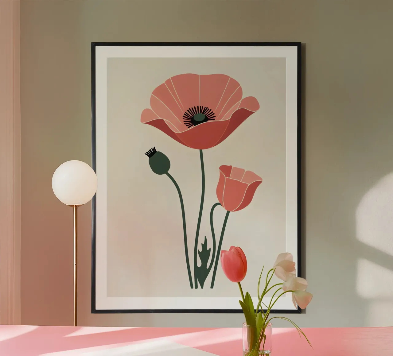 Profilo di un singolo fiore di papavero poster da The Green Room