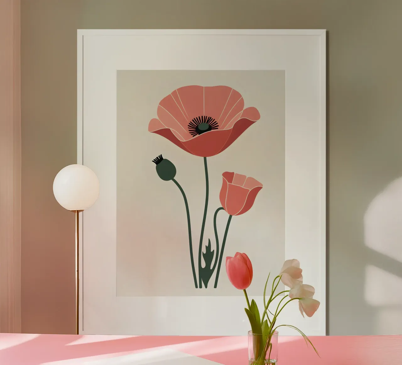 Profilo di un singolo fiore di papavero poster da The Green Room