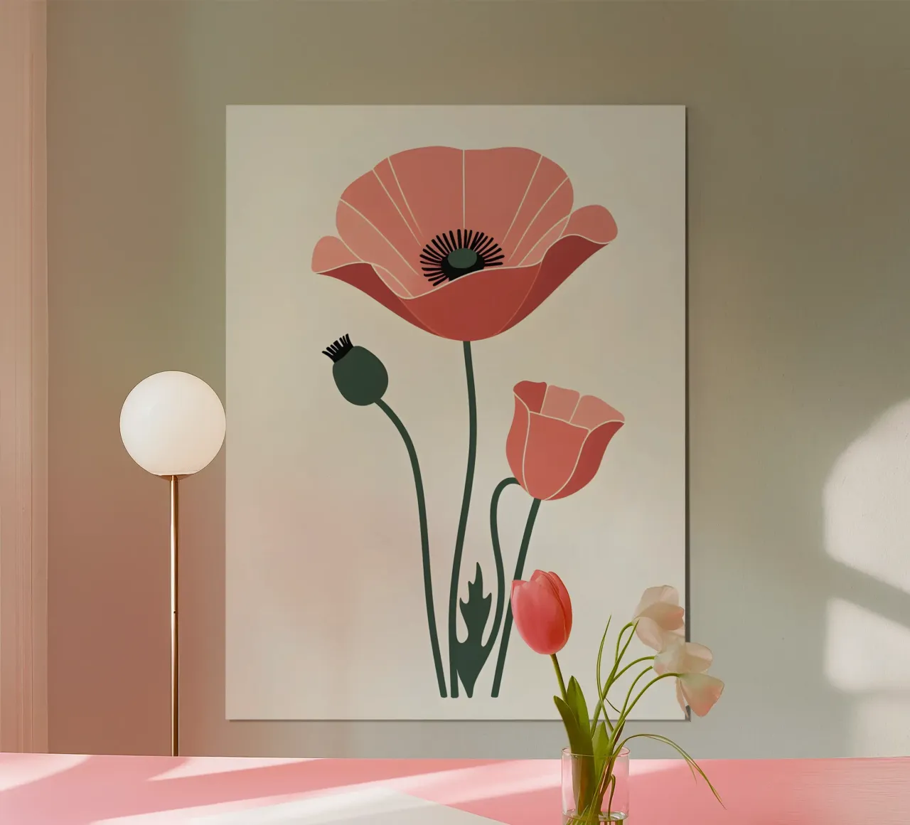 Profilo di un singolo fiore di papavero poster da The Green Room