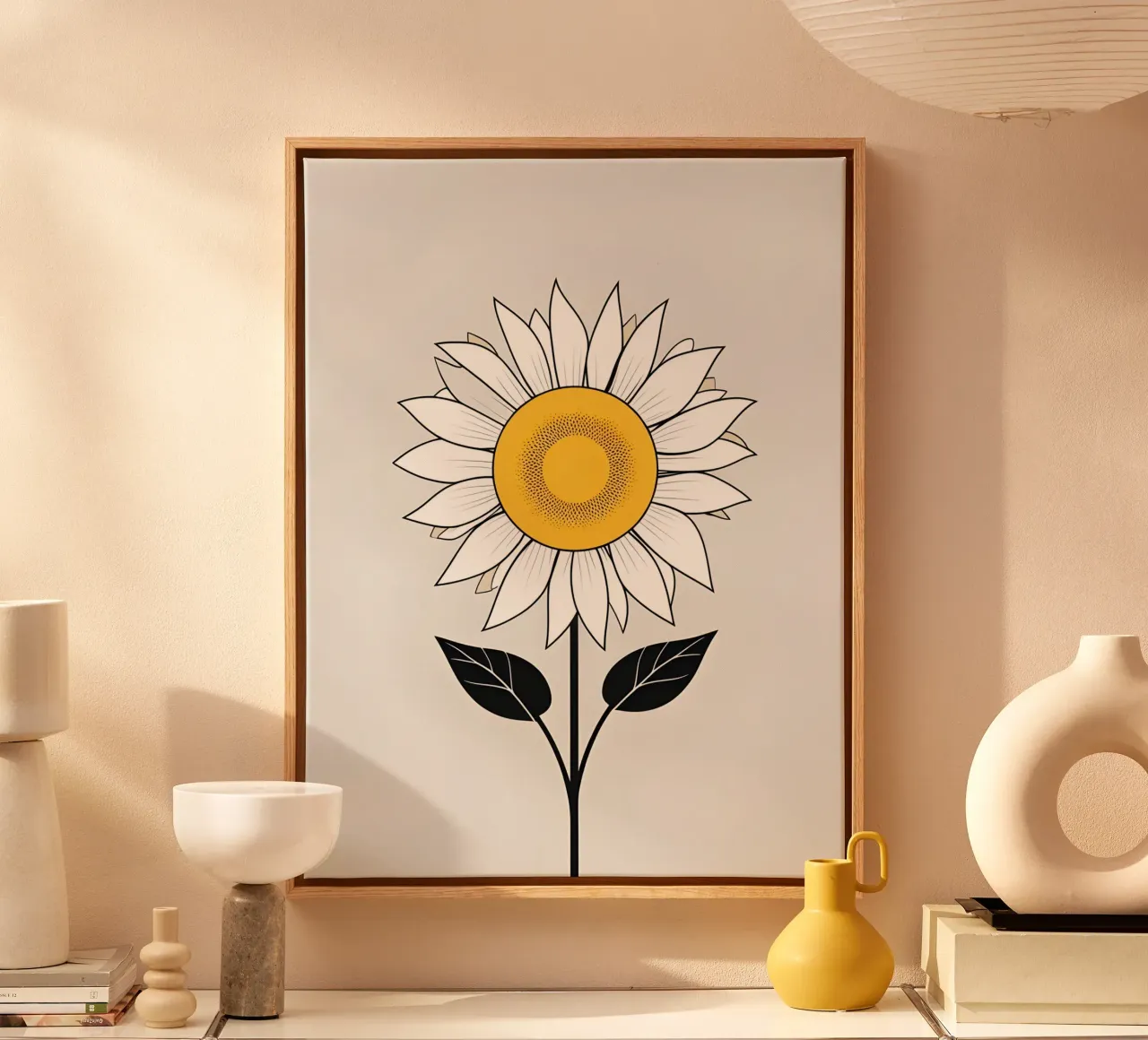 Circolo dei Girasoli tela con Cornice a cassetta da The Green Room