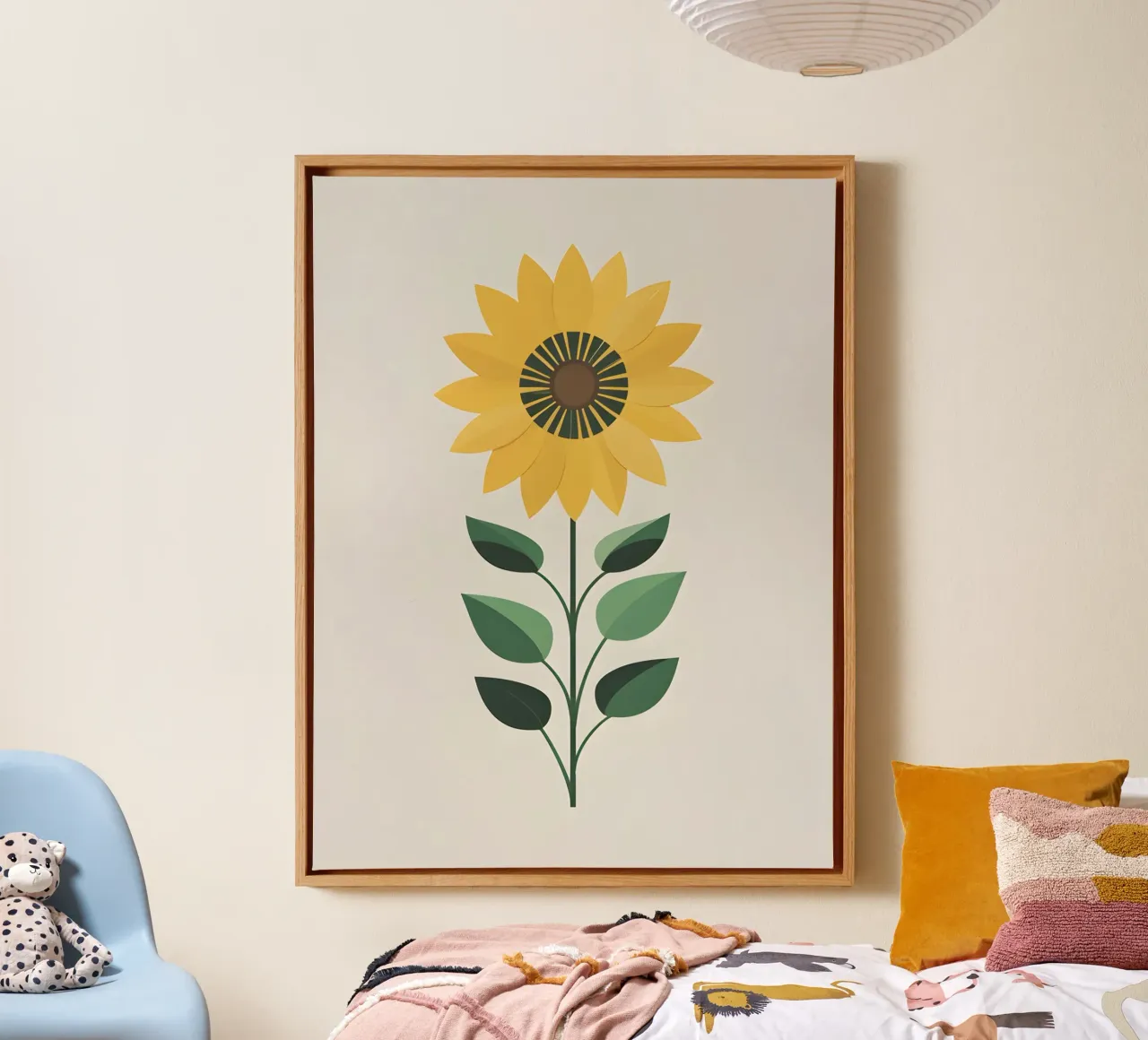 Circolo dei Girasoli tela con Cornice a cassetta da The Green Room
